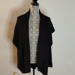 Women's Knit Shawl With Sleeves